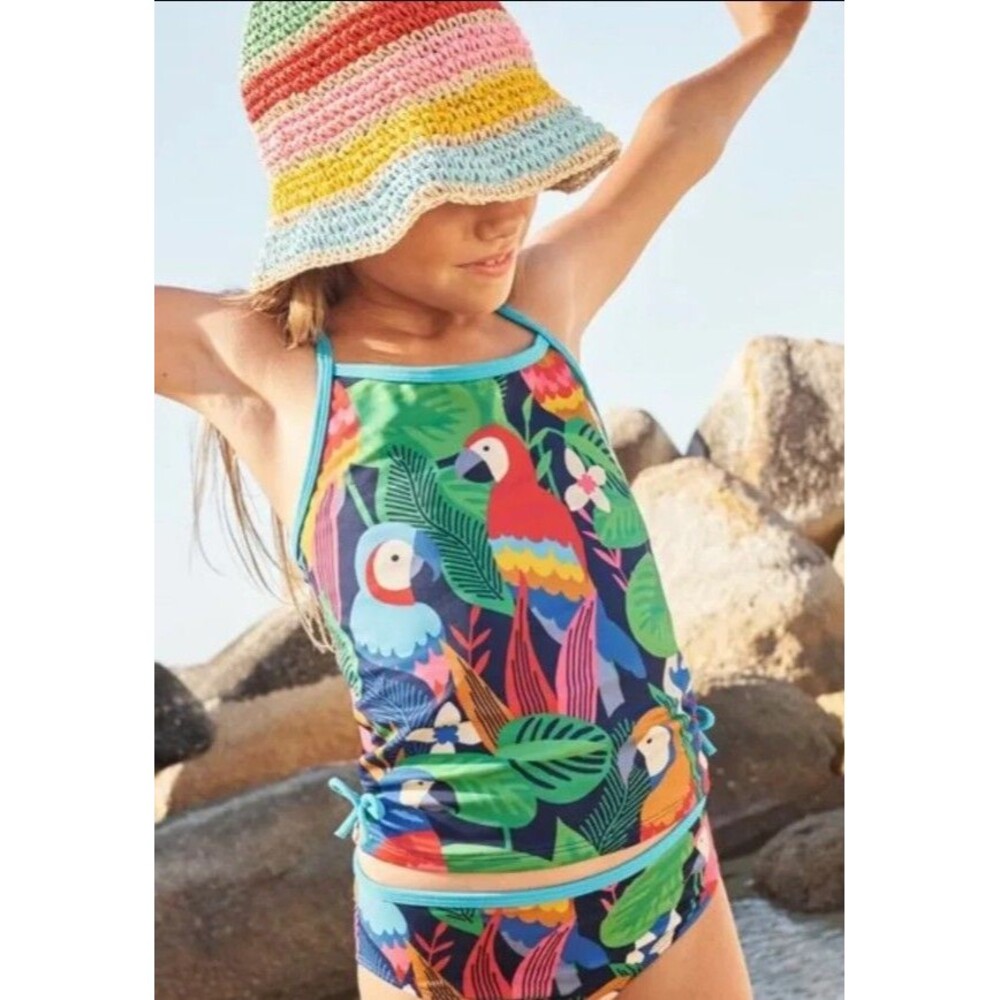 Mini Boden Girls Ruched Tankini Set size 9/ 10 GUC